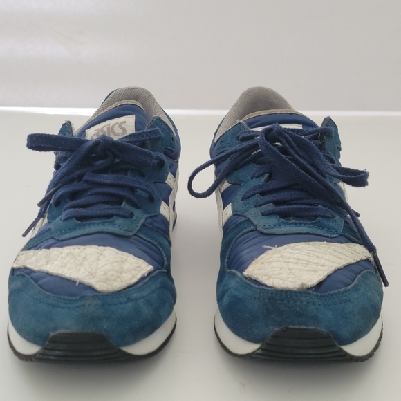 Asics HL517 Vintage  Men\'s Runner Blue and White Sneakers Size 9½